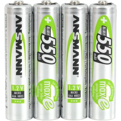 Afbeelding van Ansmann NiMH oplaadbare batterij Micro 550mAh, blisterverpakking van 4