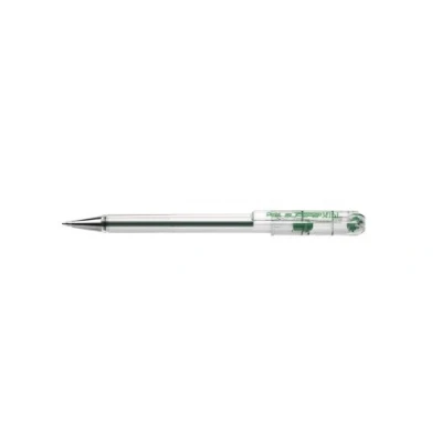Afbeelding van Pentel BK77S Mini balpen, metalen punt, 0,7 mm, groene inkt, 12 stuks