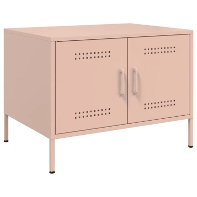 Afbeelding van Salontafel 68x50x50,5 cm koudgewalst staal roze