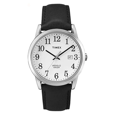 Afbeelding van Timex Herenhorloge Man Easy Reader analoog kwarts, zwart/silvertone, Band