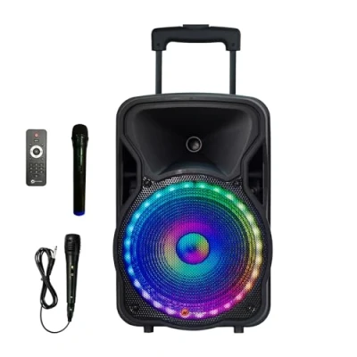 Afbeelding van N GEAR The Flash 1205 Bluetooth Speaker Karaokeset Partybox met 2 Microfoons Zwart