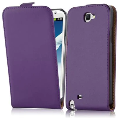 Afbeelding van Cadorabo Hoesje geschikt voor Samsung Galaxy NOTE 2 in LILA VIOLET Beschermhoes Case Cover flip design, gemaakt van glad kunstleder