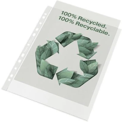 Afbeelding van Esselte 100% Gerecyclede PP A4 Maxi Showtas 70 micron 100x Transparante, Milieuvriendelijke Insteekhoezen Duurzaamheid Voor Thuiswerken Ideaal Thuiskantoor