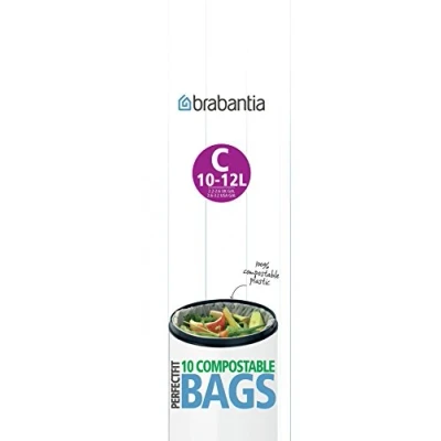 Image de Brabantia Sacs Poubelle Compostables C en Rouleau 10 12L Green
