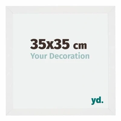Afbeelding van Fotolijst 35x35 cm MDF Wit Hoogglans Mura