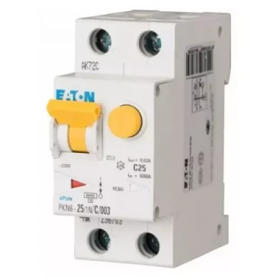 Afbeelding van Eaton aardlekautomaat 1 polignul 25A B karakteristiek 30mA PKN6 251NB003 A MW