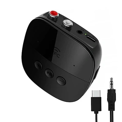 Afbeelding van eppfun AK3056R Pro Récepteur Audio sans Fil, Adapteur Bluetooth 5.2 pour Système Stéréo Domestique, avec NFC,USB/3.5mm AUX/RCA, TF Fente Carte Haut parleurs