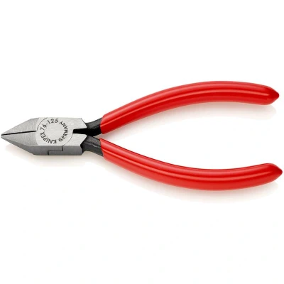 Afbeelding van KNIPEX 76 81 125 zijsnijtang voor elektromechanica met kunststof bekleed zwart geatramenteerd mm