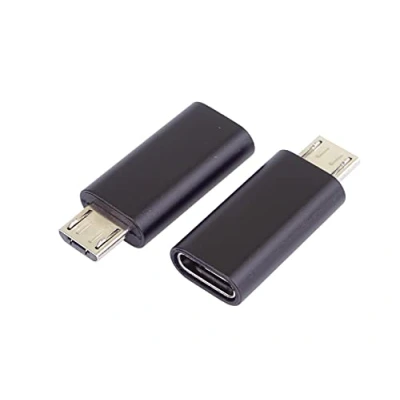 Afbeelding van PremiumCord USB C voor Micro adapter, Socket B/Plug in C/USB 2.0, zwart