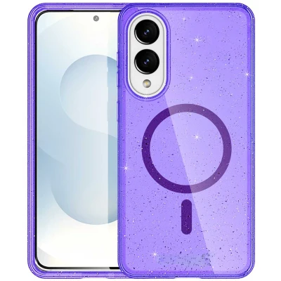 Afbeelding van imoshion Sparkle Backcover met MagSafe voor de Samsung Galaxy S25 Edge Paars
