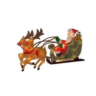 Afbeelding van Konstsmide 2853 010 LED raamhanger Rendier, Kerstman Warmwit Bont Schakelaar