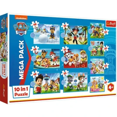 Afbeelding van Trefl PAW Patrol, het betrouwbare hondenpatrouilleteam 10 in 1 puzzel, puzzels, 12 tot 48 elementen Puzzels met sprookjesfiguren