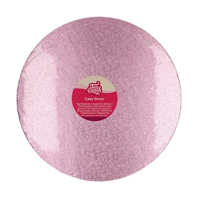 Afbeelding van FunCakes Cake Drum Rond Roze Ø35,5 cm / 12 mm Taartonderlegger Taartkarton