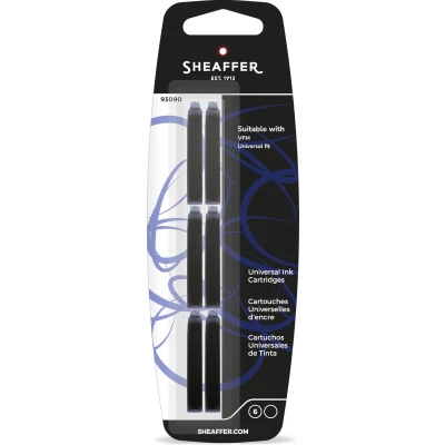 Afbeelding van Sheaffer inktpatronen Skrip zwart blister met 6 patronen geschikt voor de VFM collectie SF 93090