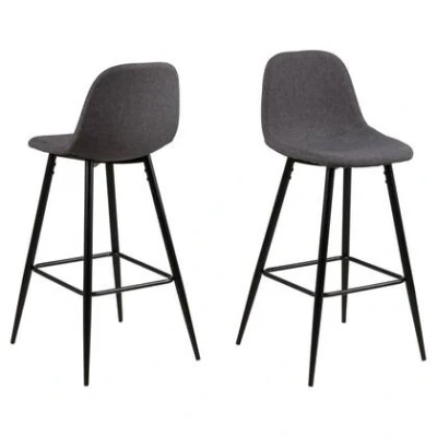Afbeelding van Barkruk Willy Grijs/zwart Sawana Giga Living Set van 2