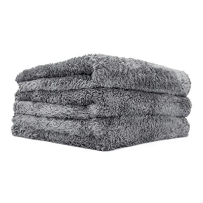 Afbeelding van The Rag Company Eagle Edgeless 600 (3 stuks) professionele Koreaanse servetten 70/30 super pluche mix, microvezel, polijsten en polijsten, g/m², donkergrijs