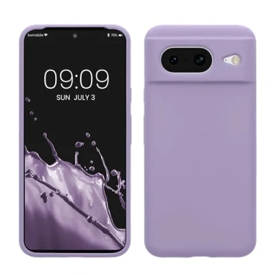 Afbeelding van kwmobile telefoonhoesje geschikt voor Google Pixel 8 Hoesje met siliconen coating Smartphone case in violet lila