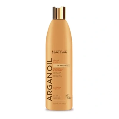 Afbeelding van Kativa Argan Oil shampoo 500 ml, zonder sulfaten en parabenen, droog haar, bescherming, zachtheid glans, biologische arganolie