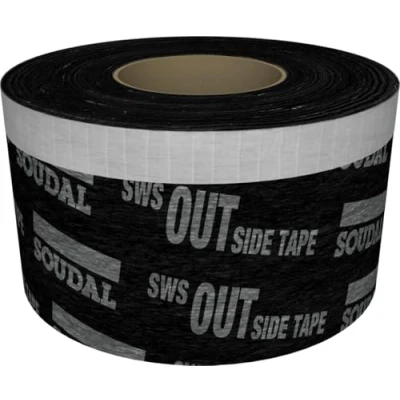 Image de SOUDAL SWS Outside Standard membrane imperméable à l&#039;air et l&#039;impact 70mm x 30m noir 145960
