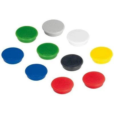 Afbeelding van Franken whiteboard magneten dia 32mm assorti gekleurd doos á 10 stuks