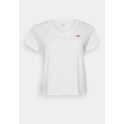 Afbeelding van Levi&#039;s Plus V NECK TEE Tshirt basic, Dames, Maat: 50/52, Bright white