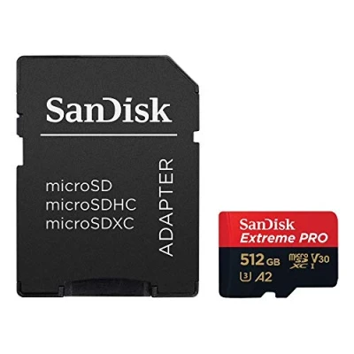 Afbeelding van Sandisk Extreme Pro Micro SDXC 512GB A2 V30 met adapter