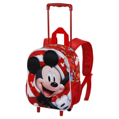 Afbeelding van Mickey Mouse Twirl Kleine 3D rugzak met wieltjes, Rood, 26 x 34 cm, inhoud 12,5 l, één maat, wieltjes Twirl,