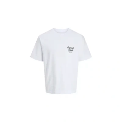 Afbeelding van Jack &amp; Jones Jornorrebro TYPO TEE CREW NECK Tshirt print, Heren, Maat: XXL, Bright white