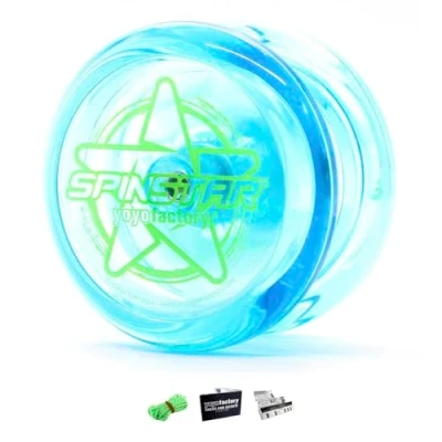 Afbeelding van YoyoFactory SPINSTAR Yo blauw (ideaal Yoyo voor beginners, koord en handleiding inbegrepen)