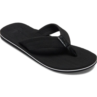 Afbeelding van Quiksilver Molokai Layback Pantoffels, Heren, Maat: 45, black white Kunststof/ nylon