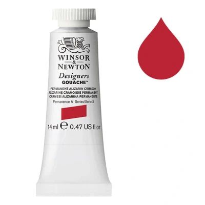 Image de Winsor &amp; Newton Designers gouache 466 (14 ml) alizarine cramoisie permanent