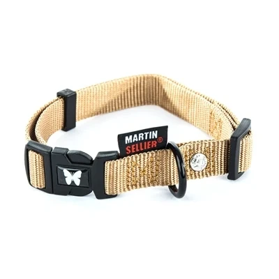 Afbeelding van Martin Sellier Halsband Nylon Beige Verstelbaar 20 MMX40 55 CM (366263)