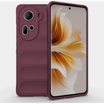 Afbeelding van imoshion Hoesje Geschikt voor Oppo Reno 11 Siliconen EasyGrip Backcover Aubergine
