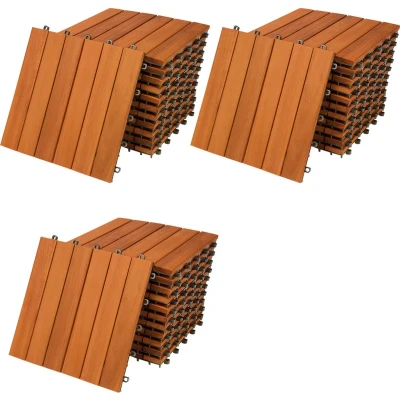 Afbeelding van 33x Houttegel 3m² Acaciahout 30x30cm FSC® gecertificeerd