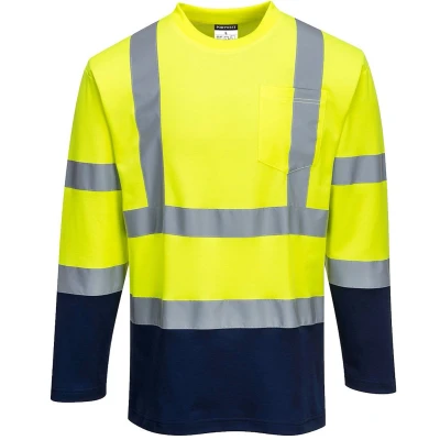 Afbeelding van T shirt met lange mouwen Katoen comfort Tweekleurig S280 Portwest