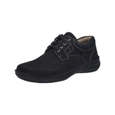 Afbeelding van Josef Seibel New Anvers Herensneakers, maat 36, breedte K (extra large) uitneembare binnenzool, zwart, 45 EU breed, zwart., Large