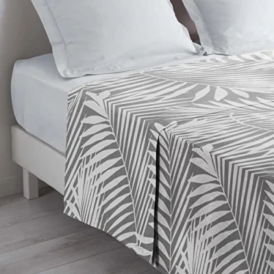 Afbeelding van douceur d&#039;intérieur, Bedlaken (180 x 290 cm) Botania salie, 100% katoen