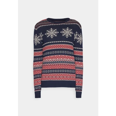 Afbeelding van Jack &amp; Jones Jorsnowball CREW NECK Trui, Heren, Maat: Small, Navy blazer
