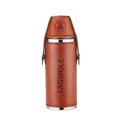 Afbeelding van LAGUIOLE Drinkfles met 2 glazen Cadeauset voor Kerstmis, verjaardag Inhoud 8 oz 235 ml Ideaal alle soorten alcohol