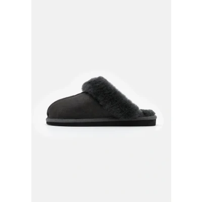 Afbeelding van Shepherd Jessica Pantoffels, Dames, Maat: 40, Antique/asphalt Schaapsleer