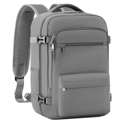 Afbeelding van COOLIFE Mini handbagage/lichtgewicht reiscabine rugzak voor Ryanair koffer, cabinetas, 40 x 25 20 cm, liter, met vak, grijs, 20, Ryanair, cm
