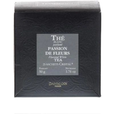 Afbeelding van Dammann Frères Passion de Fleurs 25 cristal zakjes Witte thee Vruchtensmaken Composteerbare theebuiltjes