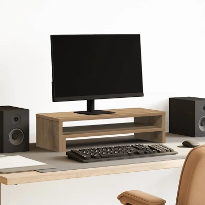 Afbeelding van vidaXL Monitorstandaard 54x22x15 cm bewerkt hout artisanaal eikenkleur