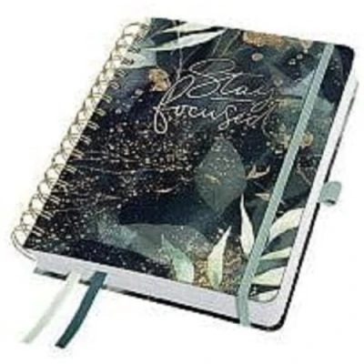 Afbeelding van Agenda 2024 Sigel Jolie Inspire A5 7dagen/2pagina&#039;s spiraal glamourous leaves