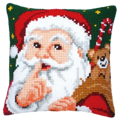 Afbeelding van Kruissteekkussen Kerstman 0008518