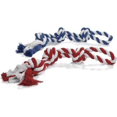 Afbeelding van Beeztees Flossytoy Flostouw 3 Knopen Assorti 600 gram 63x11x11 cm