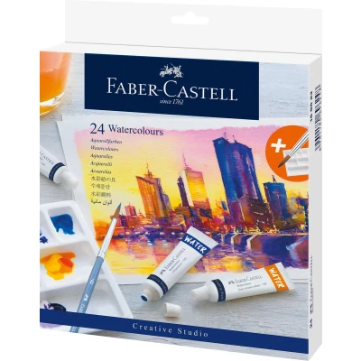 Afbeelding van Faber Castell Fc 169624 Aquarelverf 24 Tubes + Mengpalet En Penseel