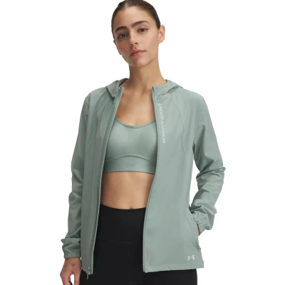 Afbeelding van Under Armour Outrun THE Storm Runningjack Silica green, Dames, Maat: Small, green