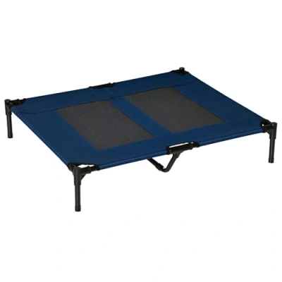 Afbeelding van PawHut hondenbed kattenbed kattenligbed huisdier slaapplaats 2 maten blauw D1 0239