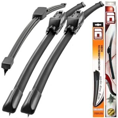 Afbeelding van Recambo voor en achterruitenwisser geschikt VW Touareg Type 7L Jaar 2002 2010 (set van 3 650 mm, 325 mm)
